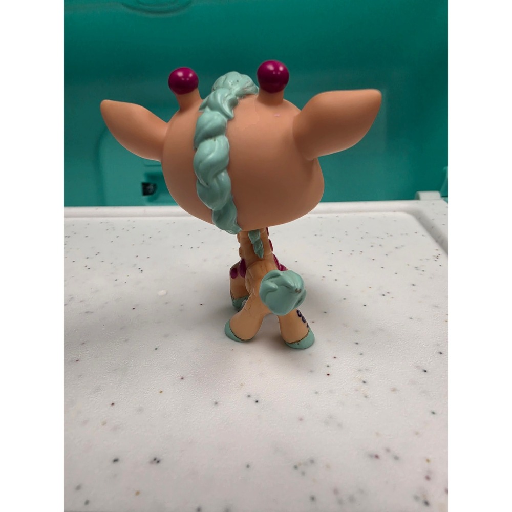 LPS Littlest Pet Shop Giraffe #2303 Teal and Pink Collectable Figure Pet - Picture 4 of 15